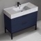 Modern Bathroom Vanity, Blue, 40